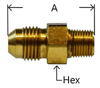 Male Straight Adapter JIC 37deg Diagram
